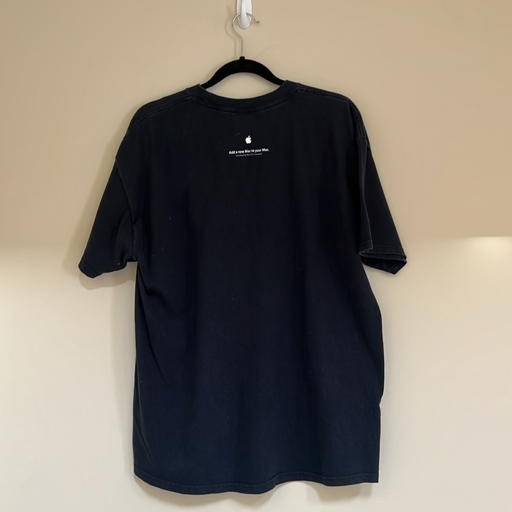 Apple Mac Vintage Y2K 2007 OS X Leopard Tshirt Mens Large Black - Picture 2 of 5